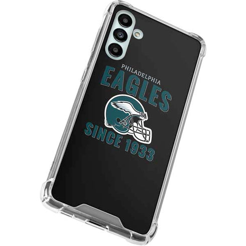 NFL Philadelphia Eagles Helmet Galaxy A13 5G Clear Case