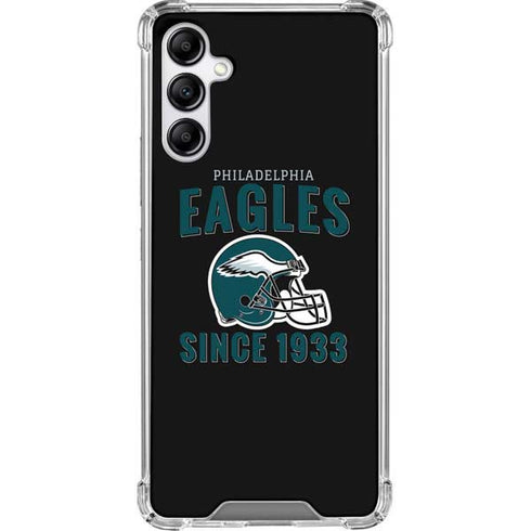 NFL Philadelphia Eagles Helmet Galaxy A14 5G Clear Case