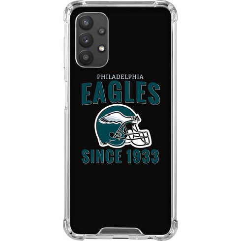 NFL Philadelphia Eagles Helmet Galaxy A32 5G Clear Case