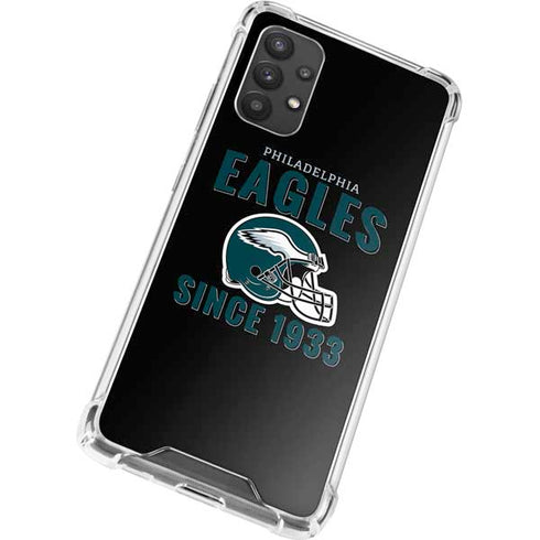 NFL Philadelphia Eagles Helmet Galaxy A32 5G Clear Case