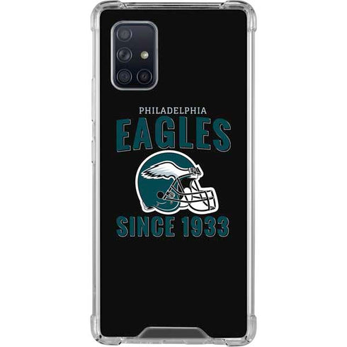 NFL Philadelphia Eagles Helmet Galaxy A71 5G Clear Case