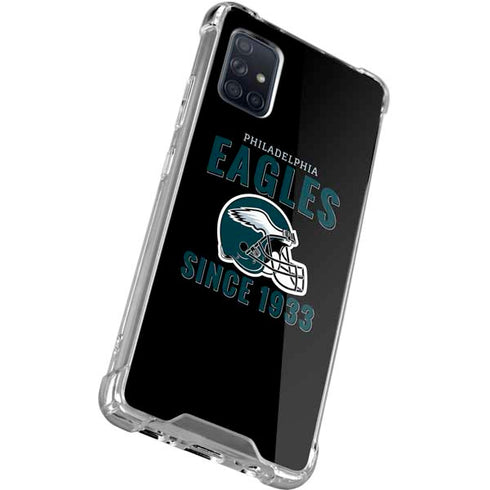 NFL Philadelphia Eagles Helmet Galaxy A71 5G Clear Case