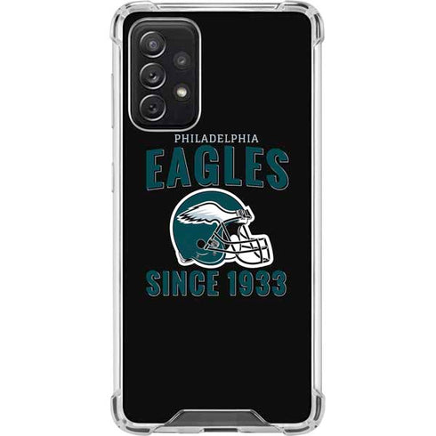 NFL Philadelphia Eagles Helmet Galaxy A72 5G Clear Case