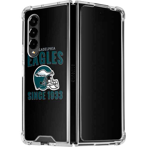 NFL Philadelphia Eagles Helmet Galaxy Z Fold4 5G Clear Case