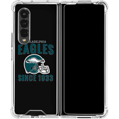 NFL Philadelphia Eagles Helmet Galaxy Z Fold4 5G Clear Case