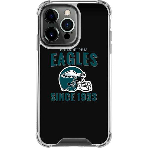 NFL Philadelphia Eagles Helmet iPhone 13 Pro Clear Case