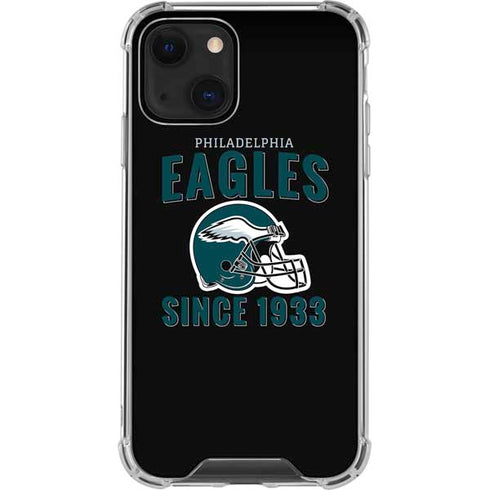 NFL Philadelphia Eagles Helmet iPhone 14 Plus Clear Case