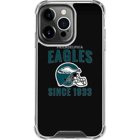 NFL Philadelphia Eagles Helmet iPhone 15 Pro Clear Case