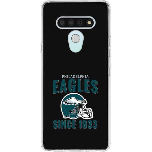 NFL Philadelphia Eagles Helmet LG Stylo 6 Clear Case
