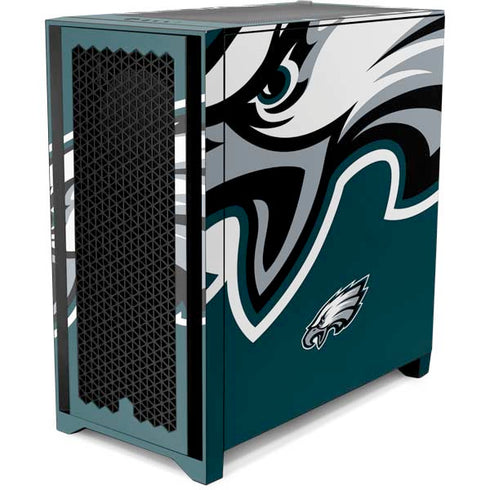 NFL Philadelphia Eagles Large Logo Corsair 4000D Tempered Glass Mid-Tower ATX Case Skin