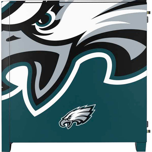 NFL Philadelphia Eagles Large Logo Corsair 4000D Tempered Glass Mid-Tower ATX Case Skin