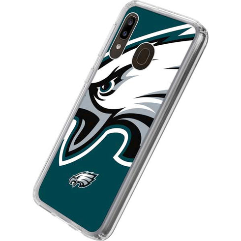 NFL Philadelphia Eagles Large Logo Galaxy A20 Clear Case