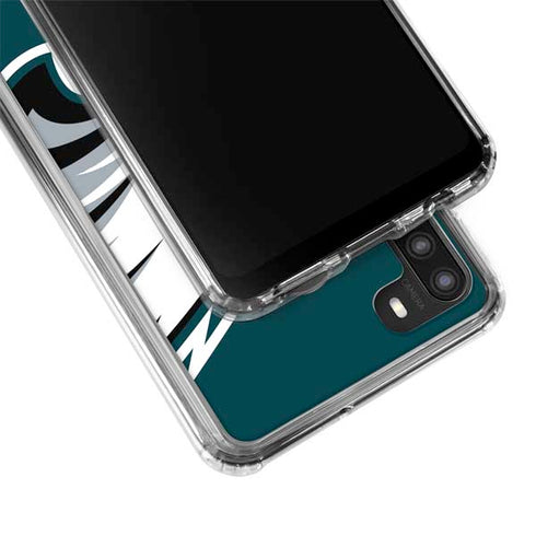 NFL Philadelphia Eagles Large Logo Galaxy A21 Clear Case