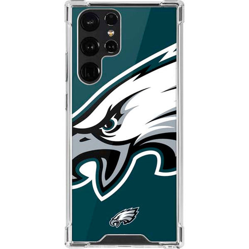 NFL Philadelphia Eagles Large Logo Galaxy S22 Ultra Clear Case