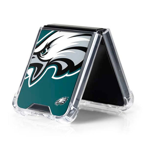 NFL Philadelphia Eagles Large Logo Galaxy Z Flip5 5G Clear Case