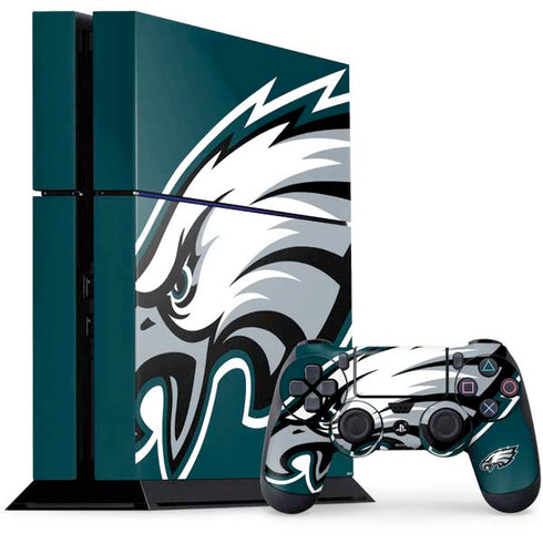 NFL Philadelphia Eagles Large Logo PS4 Console and Controller Bundle Skin