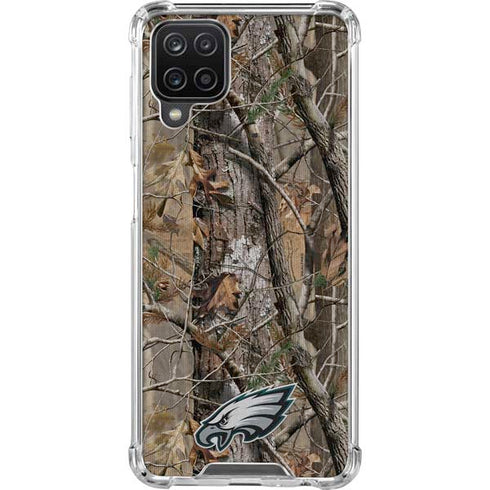 NFL Philadelphia Eagles Realtree AP Camo Galaxy A12 Clear Case