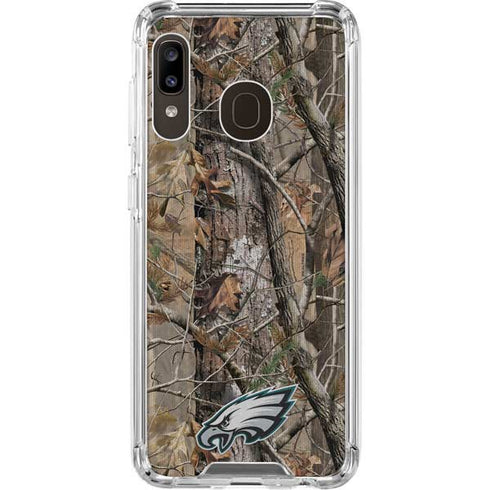 NFL Philadelphia Eagles Realtree AP Camo Galaxy A30 Clear Case