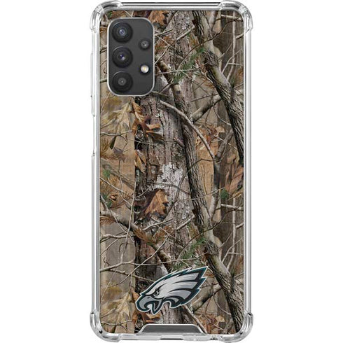 NFL Philadelphia Eagles Realtree AP Camo Galaxy A32 5G Clear Case