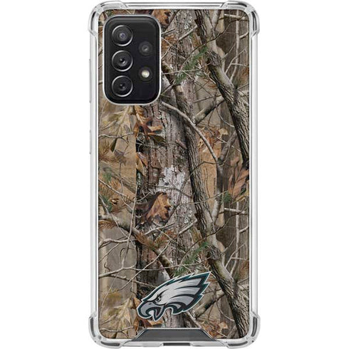 NFL Philadelphia Eagles Realtree AP Camo Galaxy A72 5G Clear Case