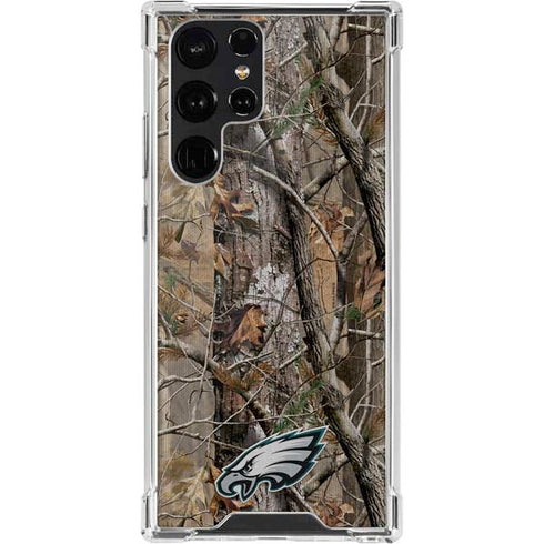 NFL Philadelphia Eagles Realtree AP Camo Galaxy S22 Ultra Clear Case