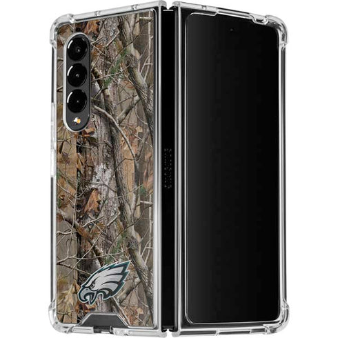 NFL Philadelphia Eagles Realtree AP Camo Galaxy Z Fold4 5G Clear Case