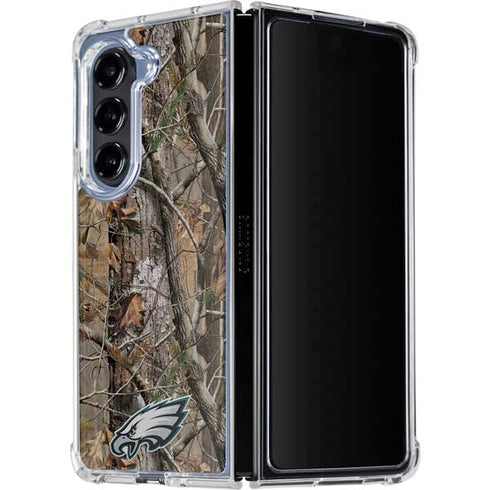 NFL Philadelphia Eagles Realtree AP Camo Galaxy Z Fold5 5G Clear Case
