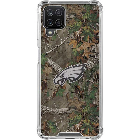 NFL Philadelphia Eagles Realtree Xtra Green Camo Galaxy A12 Clear Case