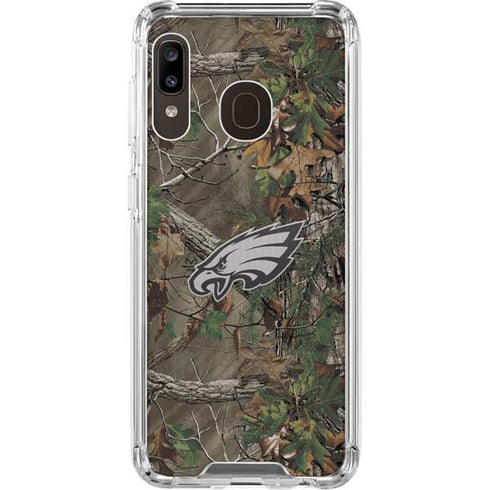 NFL Philadelphia Eagles Realtree Xtra Green Camo Galaxy A30 Clear Case