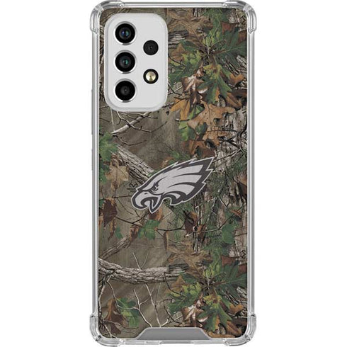 NFL Philadelphia Eagles Realtree Xtra Green Camo Galaxy A53 5G Clear Case