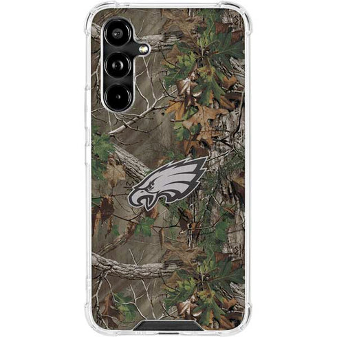 NFL Philadelphia Eagles Realtree Xtra Green Camo Galaxy A54 5G Clear Case