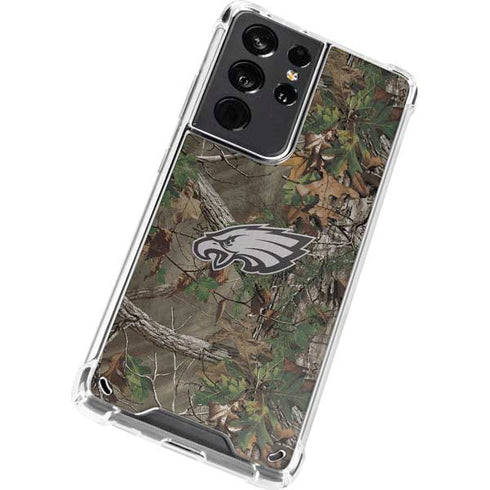 NFL Philadelphia Eagles Realtree Xtra Green Camo Galaxy S21 Ultra 5G Clear Case