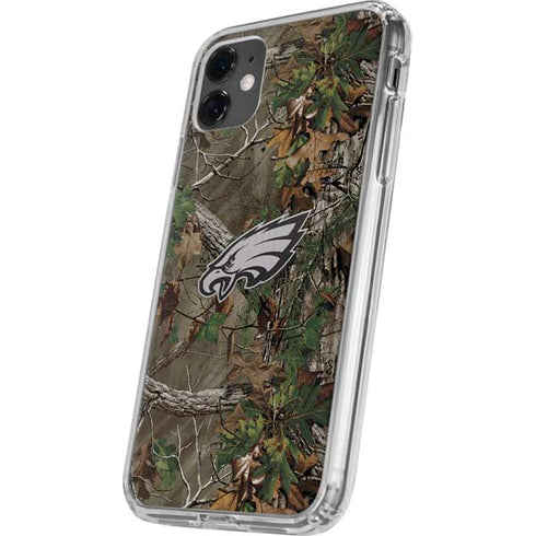 NFL Philadelphia Eagles Realtree Xtra Green Camo iPhone 11 Clear Case