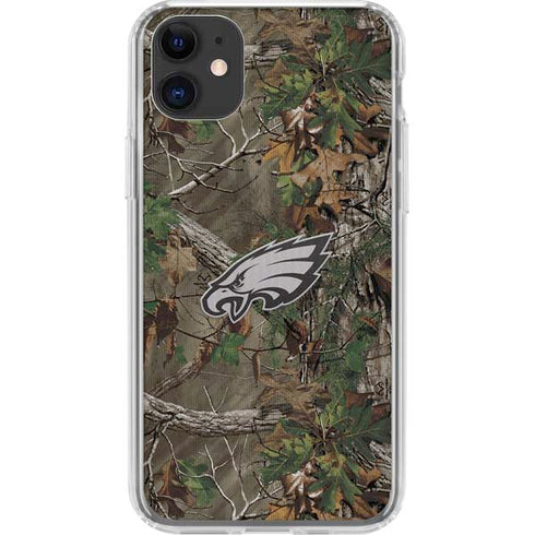 NFL Philadelphia Eagles Realtree Xtra Green Camo iPhone 11 Clear Case