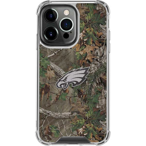 NFL Philadelphia Eagles Realtree Xtra Green Camo iPhone 13 Pro Clear Case