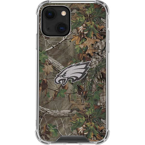 NFL Philadelphia Eagles Realtree Xtra Green Camo iPhone 14 Clear Case