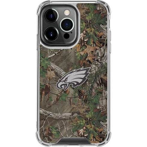 NFL Philadelphia Eagles Realtree Xtra Green Camo iPhone 15 Pro Clear Case