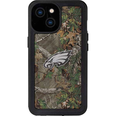 NFL Philadelphia Eagles Realtree Xtra Green Camo iPhone 15 Waterproof Case