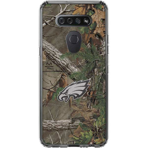 NFL Philadelphia Eagles Realtree Xtra Green Camo LG K51/Q51 Clear Case