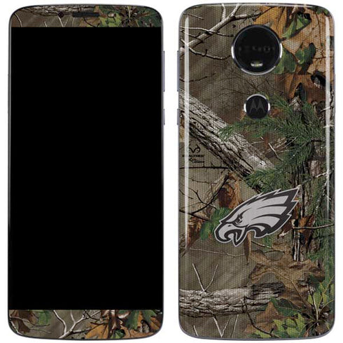 NFL Philadelphia Eagles Realtree Xtra Green Camo Moto E5 Plus Skin