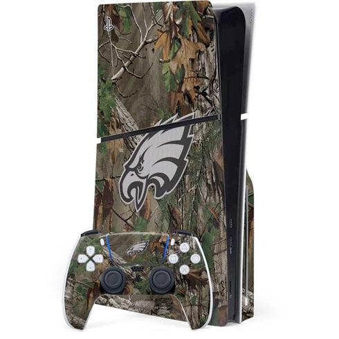 NFL Philadelphia Eagles Realtree Xtra Green Camo PS5 Slim Disk Bundle Skin