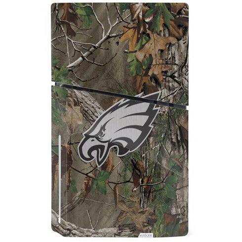 NFL Philadelphia Eagles Realtree Xtra Green Camo PS5 Slim Disk Console Skin
