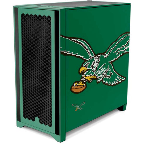 NFL Philadelphia Eagles Retro Logo Corsair 4000D Tempered Glass Mid-Tower ATX Case Skin