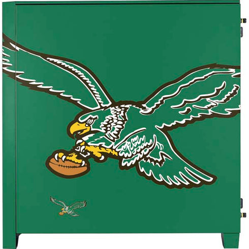NFL Philadelphia Eagles Retro Logo Corsair 4000D Tempered Glass Mid-Tower ATX Case Skin