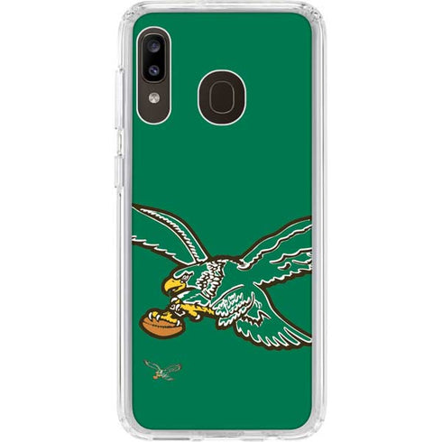NFL Philadelphia Eagles Retro Logo Galaxy A20 Clear Case