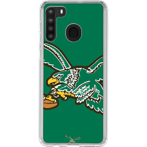 NFL Philadelphia Eagles Retro Logo Galaxy A21 Clear Case