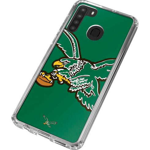 NFL Philadelphia Eagles Retro Logo Galaxy A21 Clear Case