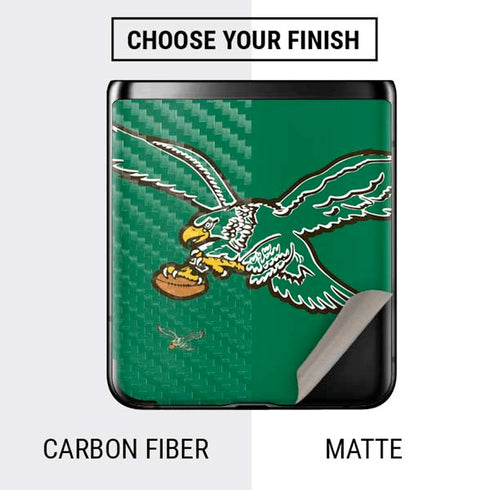 NFL Philadelphia Eagles Retro Logo Galaxy Z Flip Skin