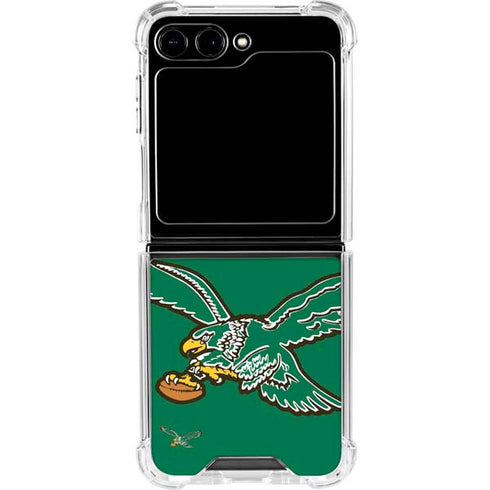NFL Philadelphia Eagles Retro Logo Galaxy Z Flip5 5G Clear Case