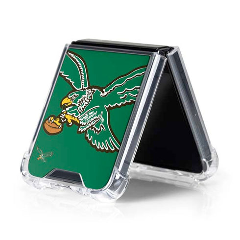 NFL Philadelphia Eagles Retro Logo Galaxy Z Flip5 5G Clear Case
